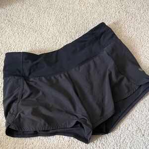 lululemon athletica Black Women's Athletic Shorts with Built-In Liner
